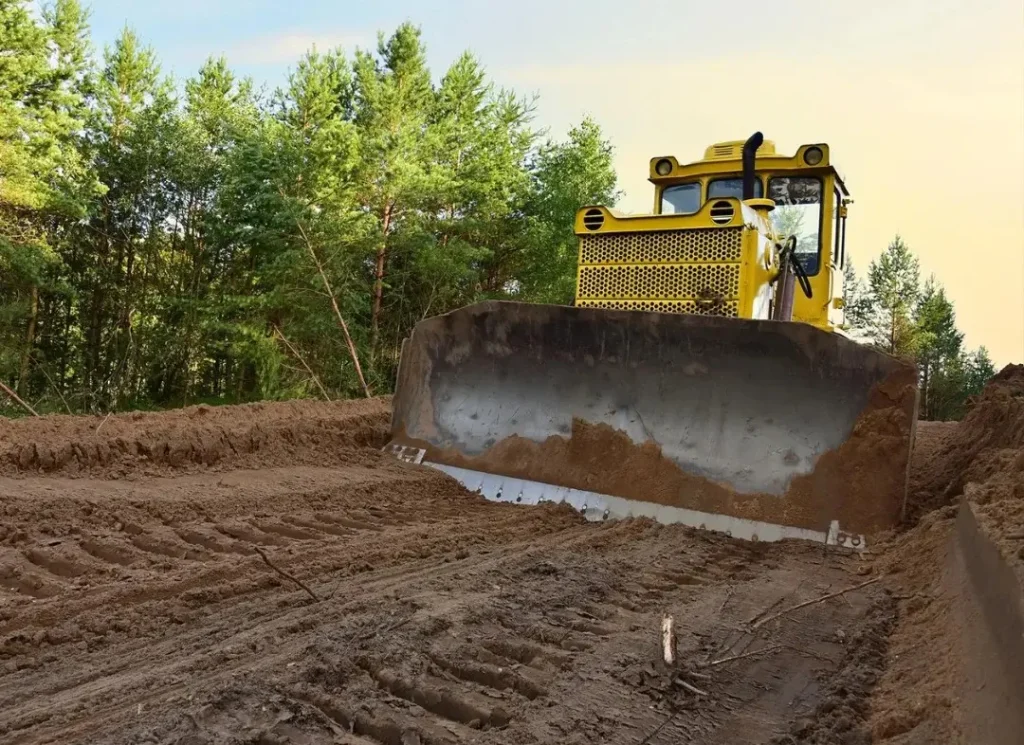 Construction site grading