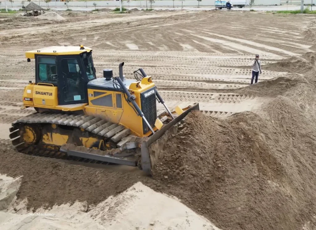 Construction site grading