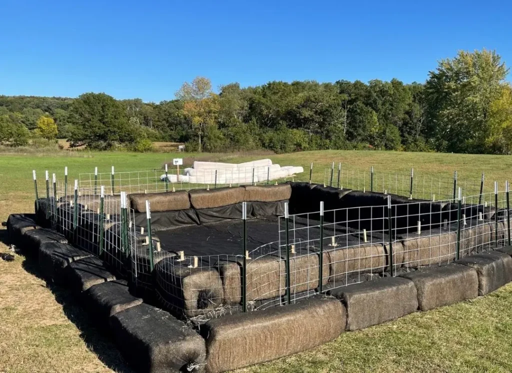 Erosion control bale structure