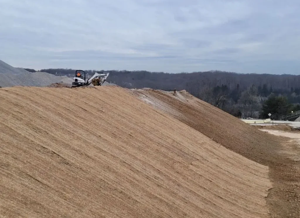Erosion control blanket.