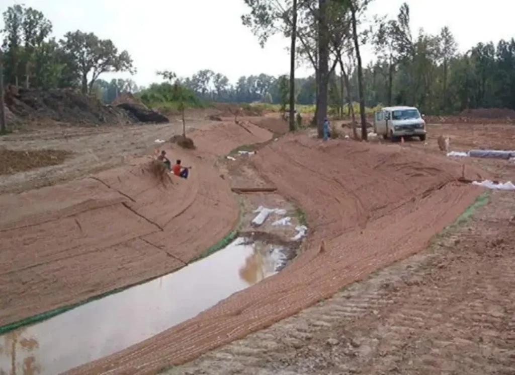 Erosion control project site.